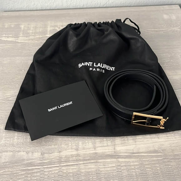 Saint Laurent Black Leather Belt - Picture 2 of 5